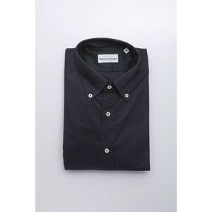 Robert Friedman Black Cotton Men Men's Shirt